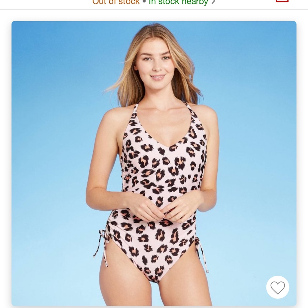 Kona Sol women’s one piece swimsuit leopard M